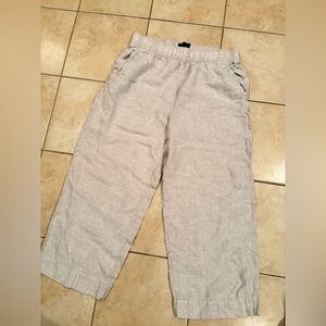 Tahari Light Gray Linen Trousers